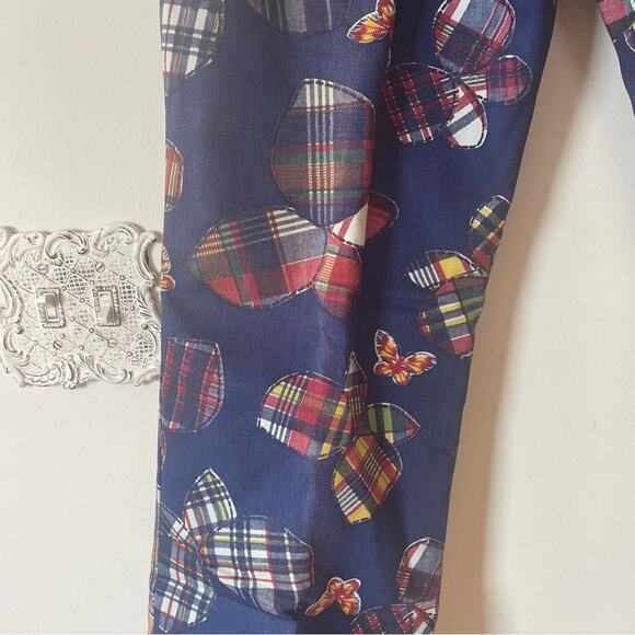 Vintage 70s 80s Aspen Ski Snow Pants Retro Butterfly Plaid Print XL - Picture 8 of 13